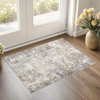 UERMEI 2x3 Entryway Area Rug Washable Neutral Brown Grey Small Carpet | Modern by UERMEI
