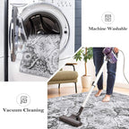 Lahome Moroccan Washable Runner Rug, 2x6 Grey Kitchen Runners - Image 3