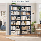 FOTOSOK 6-Tier Open Bookcase and Bookshelf, Freestanding Display Storage - Image 6