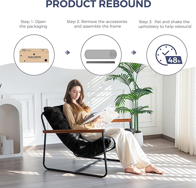MAXYOYO Modern Accent Chair, Comfy Living Room Chair - Image 5