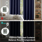 Simplebrand Ava Navy Blue Short 30 Inches Blackout Curtain 2 Panels Set - Image 7