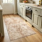 3x5 Tie-dye Beige Area Rug Washable Non-Slip Soft Thin - Image 2