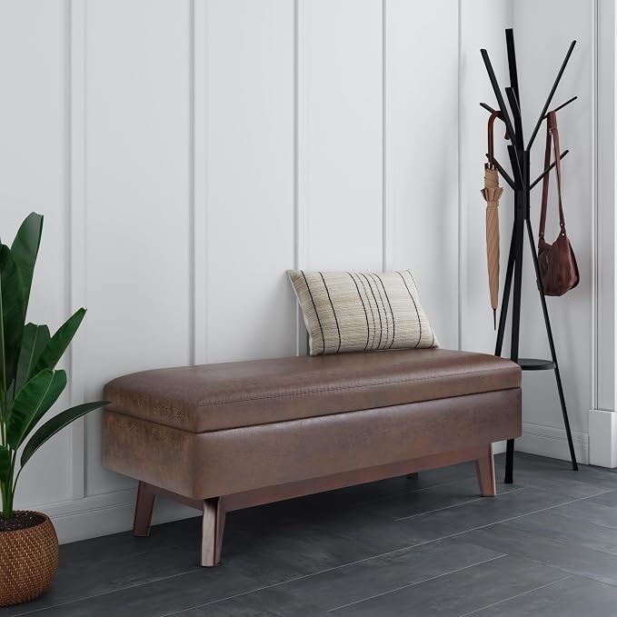 SIMPLIHOME Owen Rectangular Storage Ottoman - Image 2