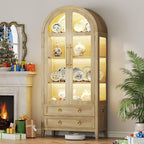 Vlsrka 71" Arched Curio Cabinet - Image 8