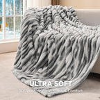 BEDELITE Striped Fleece Throw Blanket, Soft Cozy, Lightweight Warm, - Image 7
