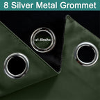 Yakamok Greyish Green 100% Blackout Curtains 84 Inches Long 52" Wide, 2 Thick - Image 7