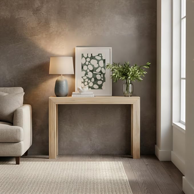 Plank+Beam Modern Solid Wood Console Table, 46 Inch, Sofa Table, Narrow - Image 3