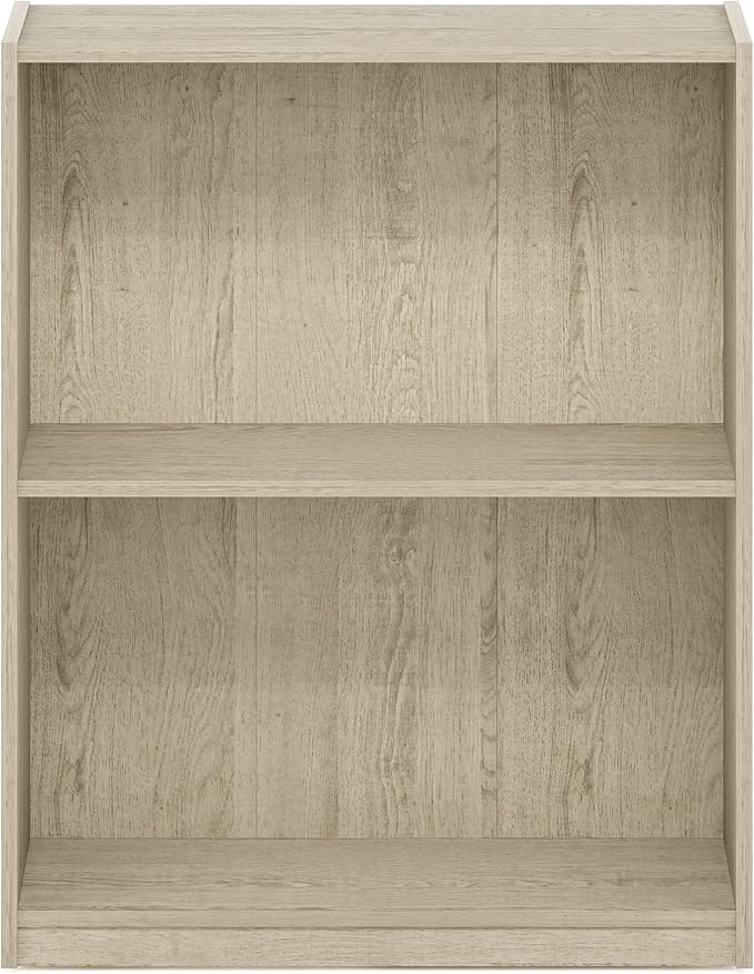 Furinno Gruen 2-Tier Open Shelf Bookcase, Metropolitan Pine - Image 6