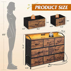 WLIVE Led Dresser for Bedroom, TV Stand for Bedroom - Image 3