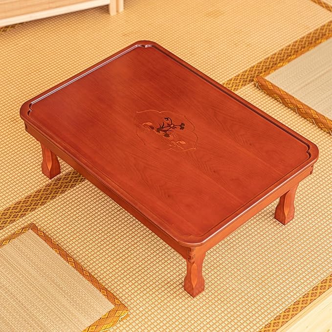 Square Folding Coffee Table, Korean Dining Table, Solid Wood Low Tables by Unknown