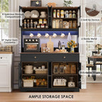 HIFIT 71" LED Kitchen Pantry Cabinet - Image 6