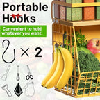 Magnetic Shelf for Fridge with Wood Lid, Fruit Potato and Onion Storage Bins - Image 6