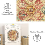 Lahome Moroccan Washable Rugs for Living Room, Soft 4x6 Rug for Bedroom | - Image 4