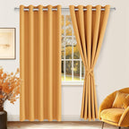 Blackout Curtains for Bedroom, 60 x 84 Inches Long, Pumpkin Orange | Thermal - Image 2