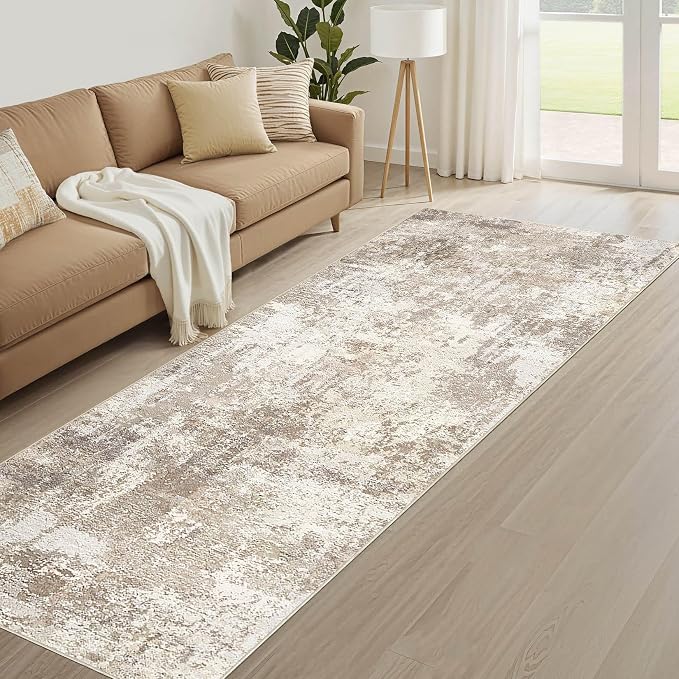 LOONGRUG Runner Rug 2x5 Washable Non-Slip Kitchen Neutral Modern Rug | Abstract - Image 8