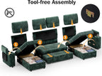 Vipbear 108" Modular Sectional Sleeper Sofa - Image 4