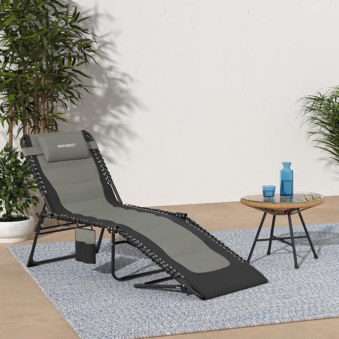Outdoor Folding Lounge Chair Padded - Image 2