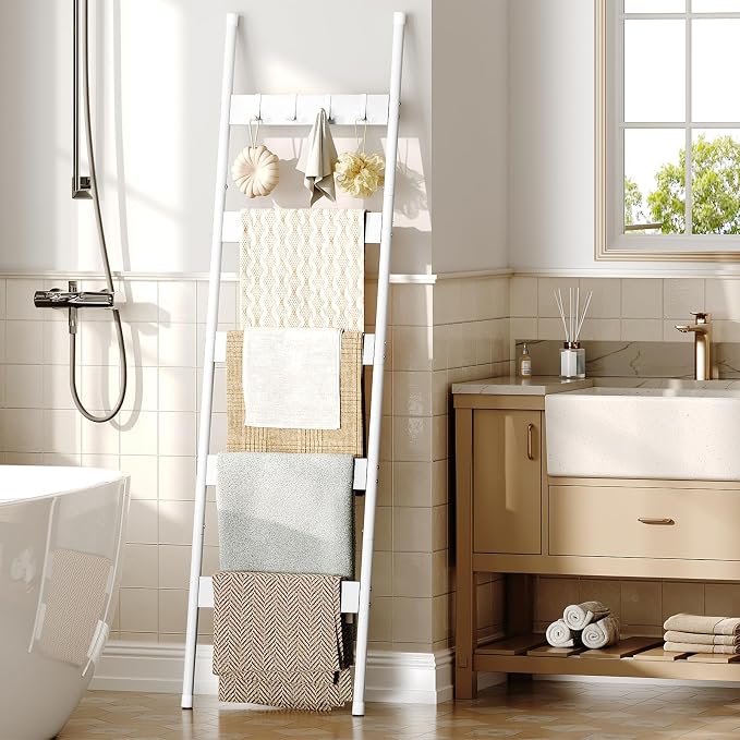 HOOBRO Blanket Ladder, 5-Tier Towel Rack - Image 2