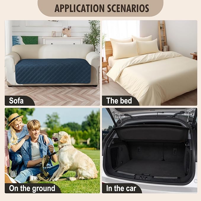 Genina Waterproof Couch Cover, Washable Anti-Slip 67 inch Sofa Covers - Image 6