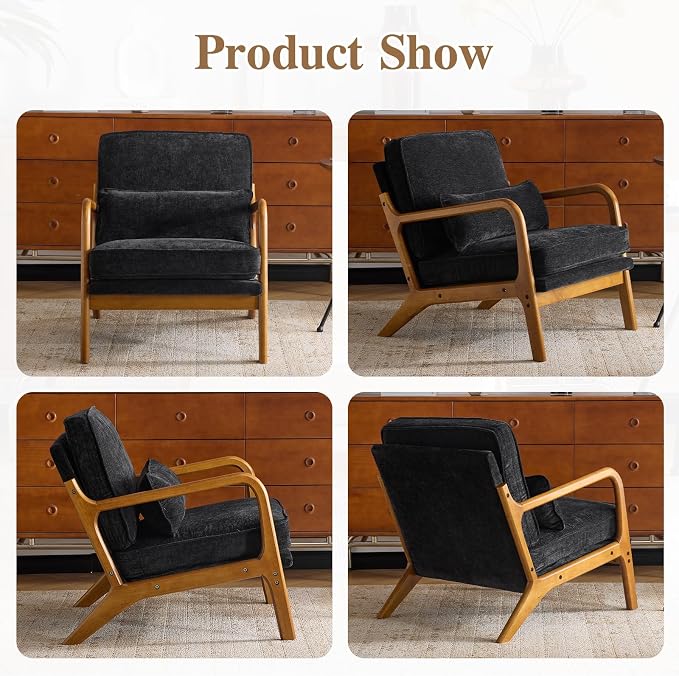 Karl home Mid Century Modern Accent Chair - Image 6