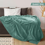 Utopia Bedding Soft Fleece Bed Blanket Queen Size Celadon | Microfiber Plush - Image 2