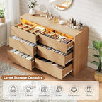 Jocoevol Modern LED 6 Drawer Dresser - Image 5