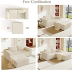 Vesgantti 80" Modular Sectional Sofa, Corduroy Cloud Couch - Image 7