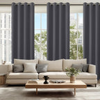 Blackout Curtains for Bedroom, Dark Grey, 52 x 96 Inch, 2 Panels | Thermal - Image 6