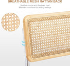 Zesthouse Natural Rattan Dining Chairs Set of 4, Modern Kitchen Chairs - Image 4