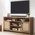 SICOTAS 63" Rattan TV Stand for 55" 65" TV by SICOTAS