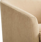 Swivel Barrel Accent Chairs Set of 2, Round Chenille Fabric Living Room Arm - Image 9