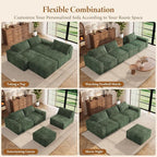 Vesgantti 114" Modular Boneless Couch, Modern 3 Seater Sectional Sofa - Image 7