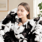 Cow Print Blanket for Couch, Faux Fur Throw Blanket, Super Heavy Warm Cozy - Image 6