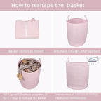 XUANGUO Cotton Rope Laundry Basket Hamper - Image 7