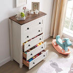 T4TREAM Farmhouse 5 Drawers Dresser Chests - Image 8
