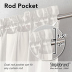 Simplebrand Ivory Sheer Curtains, 2 Panels Set - Image 4