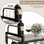 Bar Cart for The Home, 3 Tier Kitchen Carts - Image 4