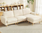 Vesgantti 97" Modular Sectional Sofa Beige, L-Shaped Couch by Vesgantti