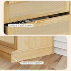 HUAHUU 9 Drawer Dresser for Bedroom, 60 Inch Long Dressers & Rattan Chest of - Image 6