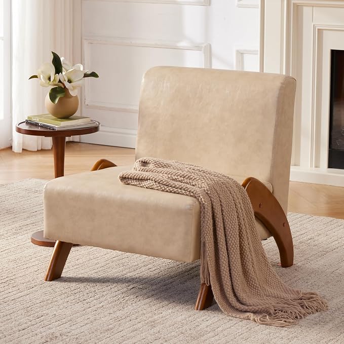 Oversized Accent Chair, upholstered armless mid Century Modern Living Room Chair - Image 5