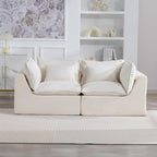 Boneless Loveseat Couch Sectional Cloud Couch Oversized Modular Sectional Sofa - Image 9