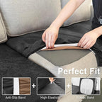 ANARACHON Leather Look Couch Cushion Covers Sofa Seat Slipcovers Sets Couches - Image 4
