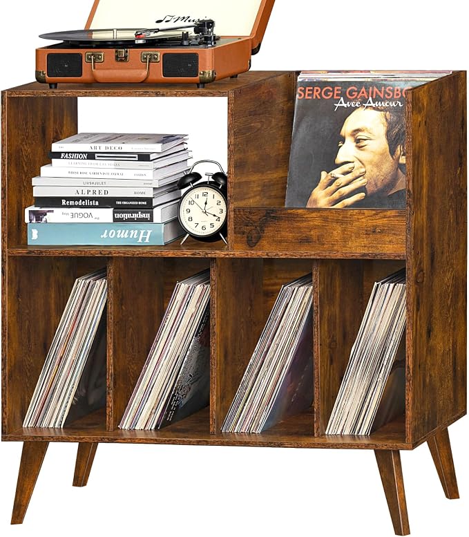 LELELINKY Large Record Player Stand, Turntable Stand - Image 5