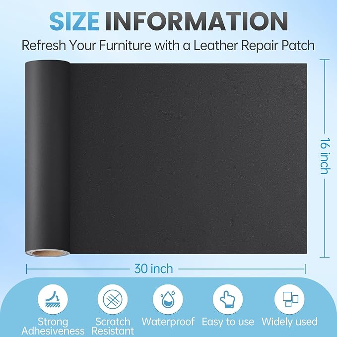 Leather Repair Patch Tape Kit, Vinyl Leather Repair Kit - Image 2