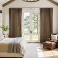 Extra Wide 96 Inch Long Pleated Curtains 70 Inch Wide Dutch Cocoa | Pinch Pleat by Twodrapes