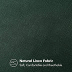 MIULEE Decorative Linen Euro Sham Pillow Covers 24x24 Dark Green | Boho - Image 4