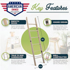 Blanket Ladder for Living Room and Bedroom, 5ft 8 inch, 6-Tier Wall Leaning - Image 2