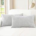 CaliTime Decorative Throw Pillow Covers 20 X 12 Inches Moonbeam Gray | Pack of 2 by CaliTime