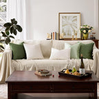 GIGIZAZA Velvet Pillow Covers 12x20 Decorative Pillows Pack of 2 Ivory | Beige - Image 7