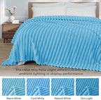 Exclusivo Mezcla Striped Queen Size Fleece Blanket - Image 3